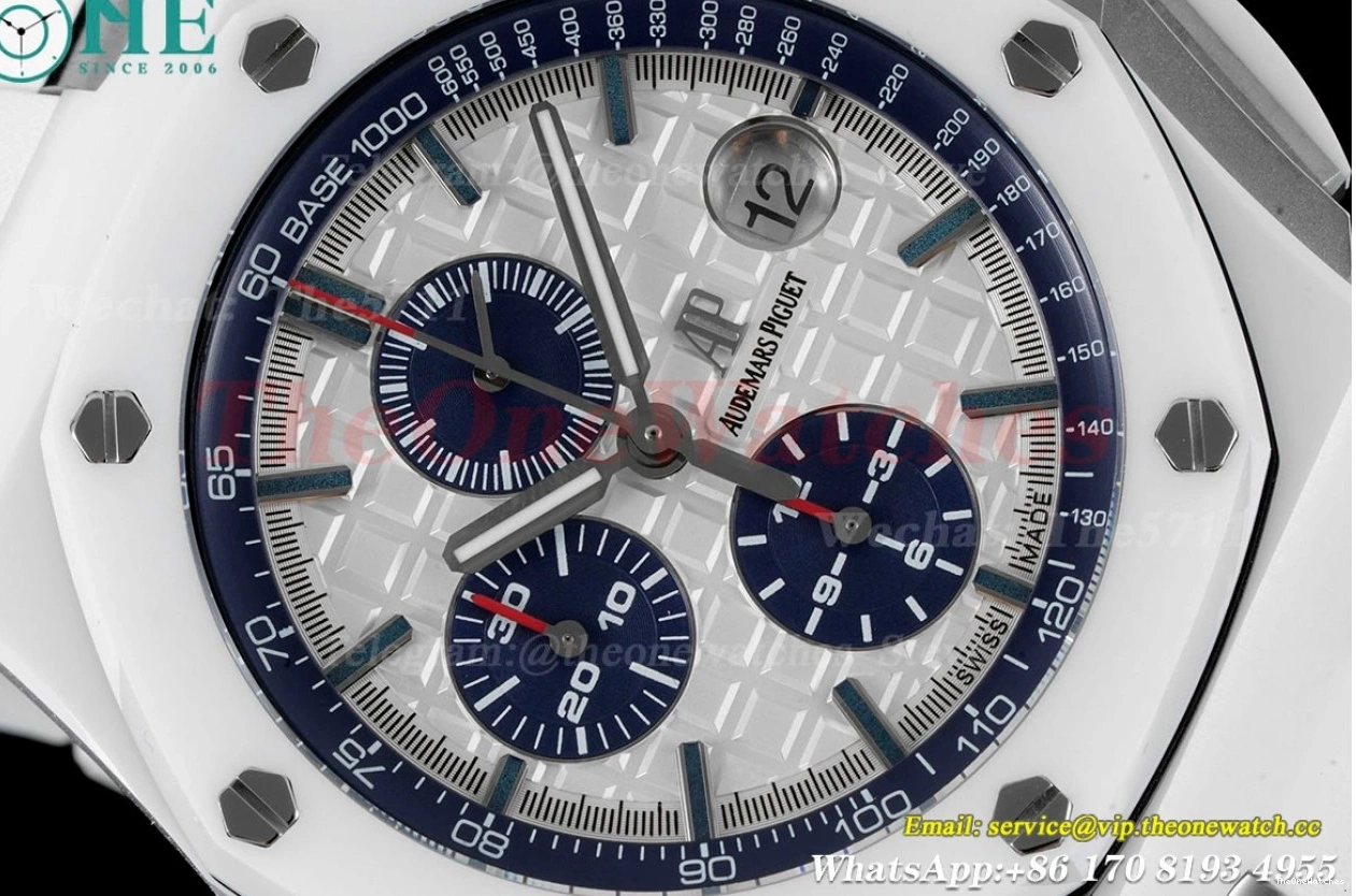 Ceramic Offshore White A3126 RU APF 44mm Oak Royal Stk 0509